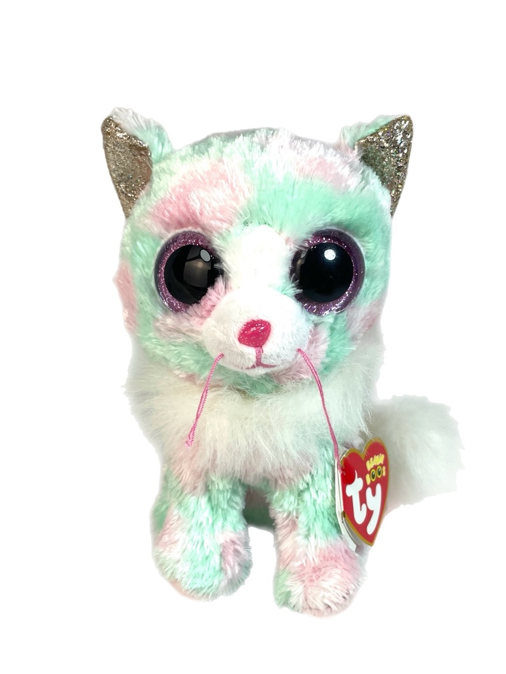 NWT Ty Beanie Boo Kitty Cat Opal Plush Toy